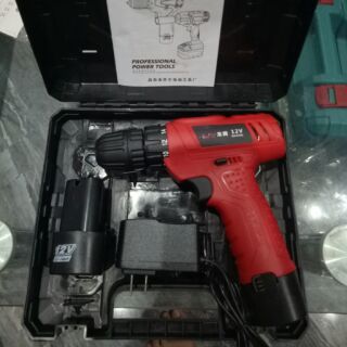 Máy khoan pin đài loan 12v loại 2 pin hộp nhựa