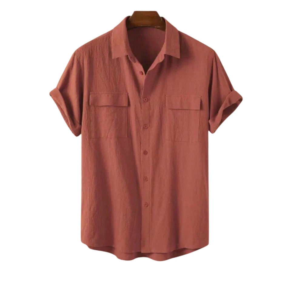 Áo sơ mi đũi nam cổ bẻ túi hộp The 1975 Áo có cổ thời trang nam cao cấp