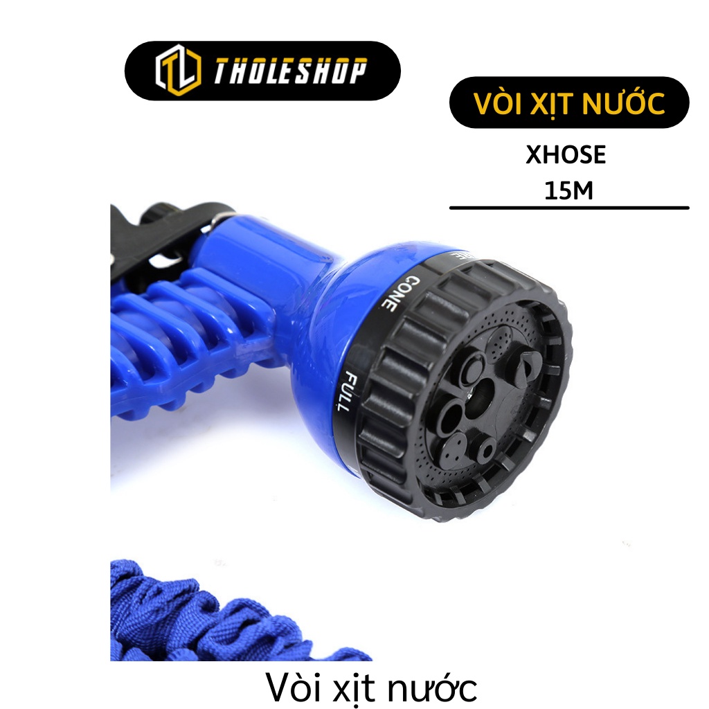 Vòi giãn nở Xhose 15M - Vòi xịt tưới cây, sân vườn, rửa xe thông minh bằng cao su và vải co giãn 3 lần 2130