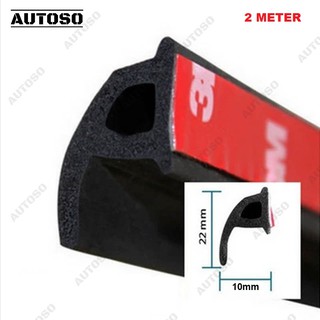 Gioăng cao su chữ P xe hơi 10x22mm, gioăng chống ồn, ngăn bụi, thoát nước cao cấp - AUTOSO