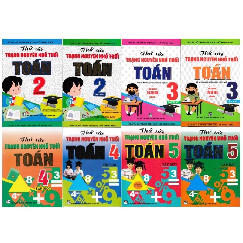 Sách - Combo Thử Sức Trạng Nguyên Nhỏ Tuổi Môn Toán Lớp 2 + 3 + 4 + 5 (Bộ 8 Cuốn)