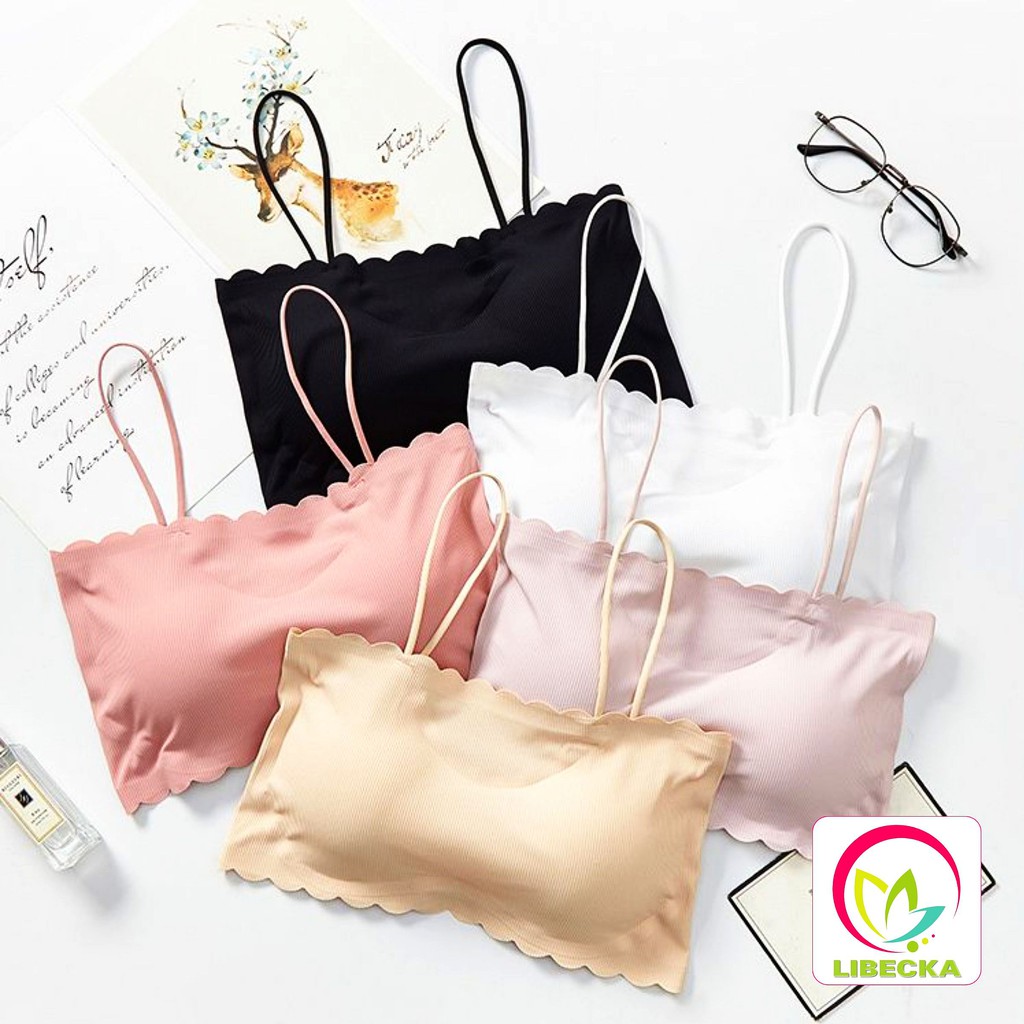 Áo Bra nữ quây hai dây cài sau gân tăm co giãn thông hơi thoáng mát nâng ngực Sexy gợi cảm xuất Hàn Quốc LIBECKA AL59