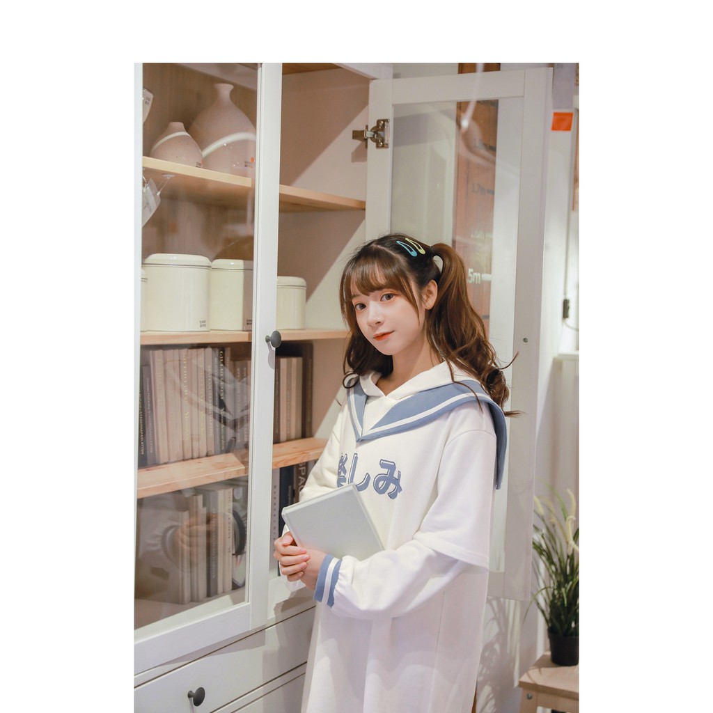 áo sweater ulzzang Hàn Quốc hai màu đen trắng BIGSIZE (70-100KG)