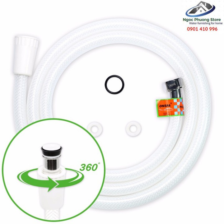 Dây sen tắm nhựa PVC lõi đồng cao cấp chính hãng ONSPA sợi 1m2, 1m5