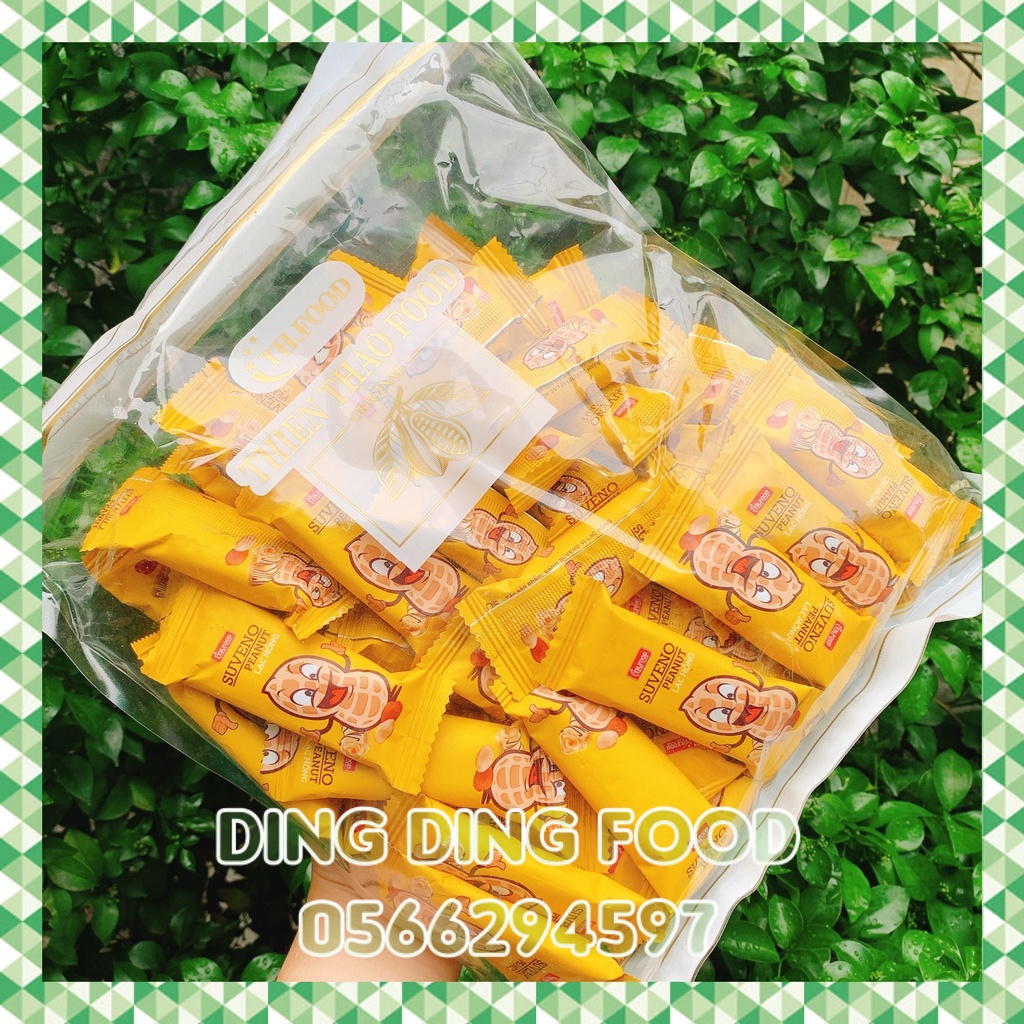Mới - 500g Bánh Xốp Suveno Vị Đậu Phộng , Kem Sữa Chua Giòn Thiên Thảo, Ăn Vặt Siêu Ngon, DING DING FOOD