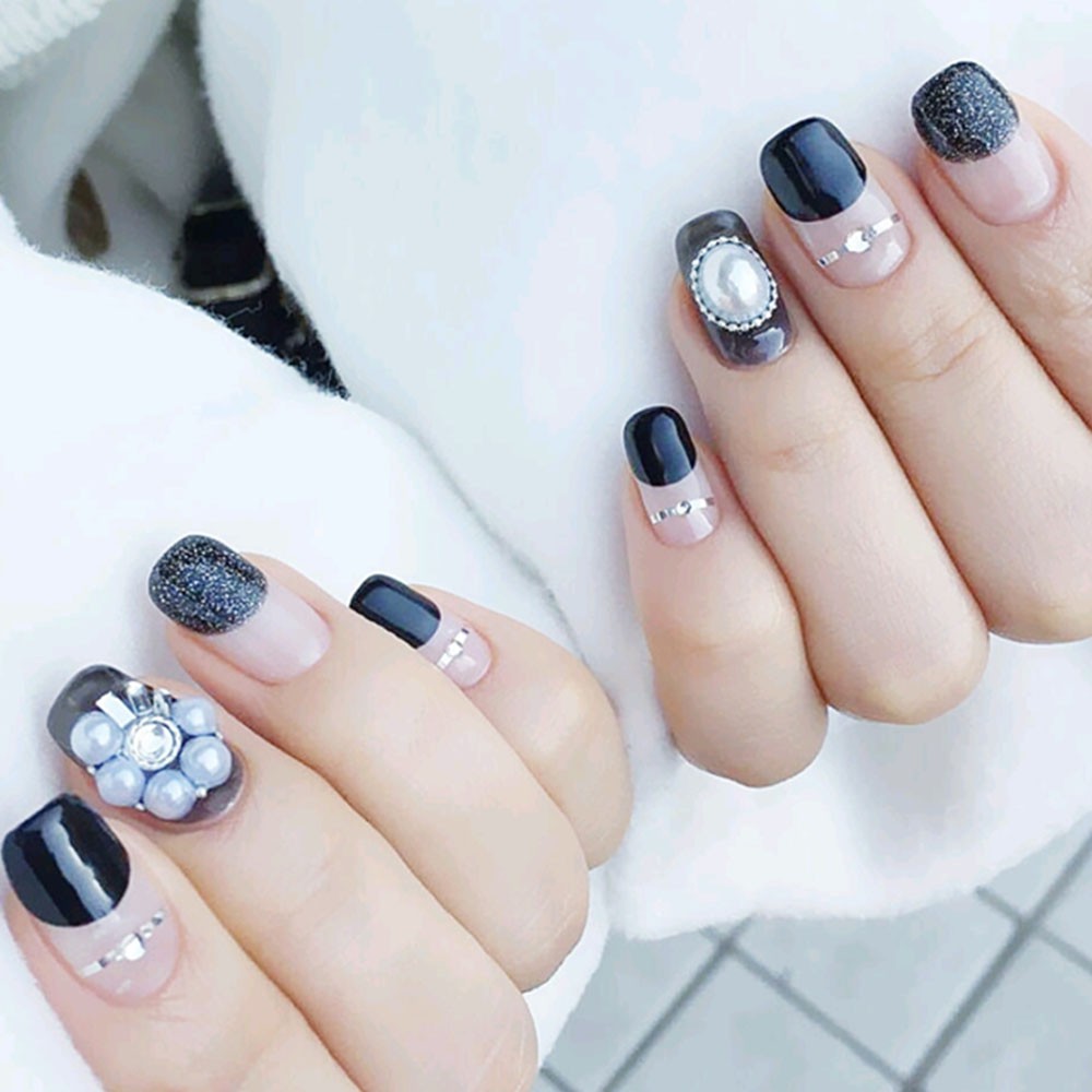 Hạt nổi 3D màu gradient đính móng nghệ thuật