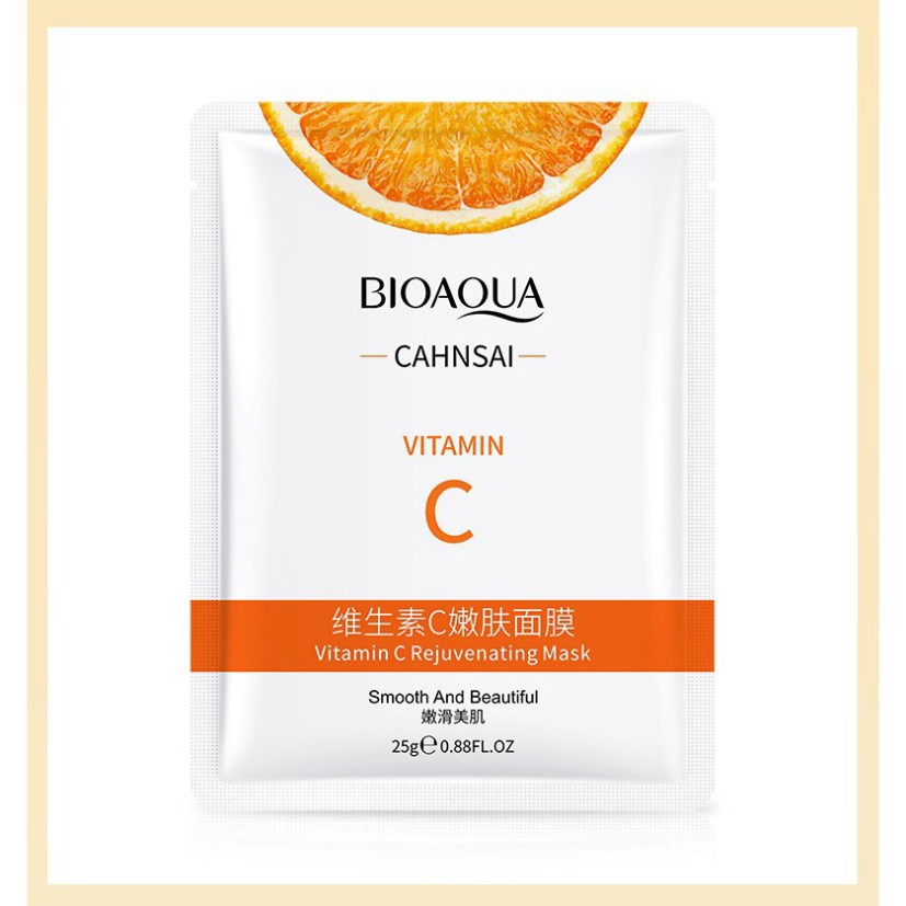 Mặt nạ ❤️𝑭𝒓𝒆𝒆𝒔𝒉𝒊𝒑❤️ Mặt nạ Bioaqua Vitamin C cấp ẩm dưỡng trắng da bổ sung vitamin C chiết suất cam vàng | BigBuy360 - bigbuy360.vn