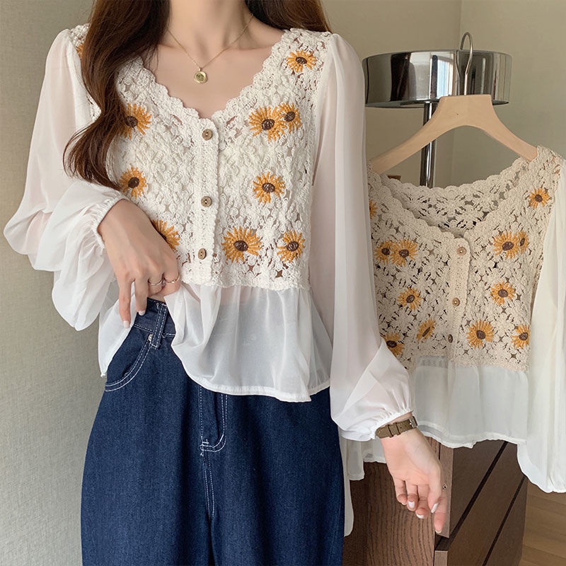 Áo Khoác Cardigan In Hoa Kiểu Pháp Thời Trang Mùa Hè Cho Nữ