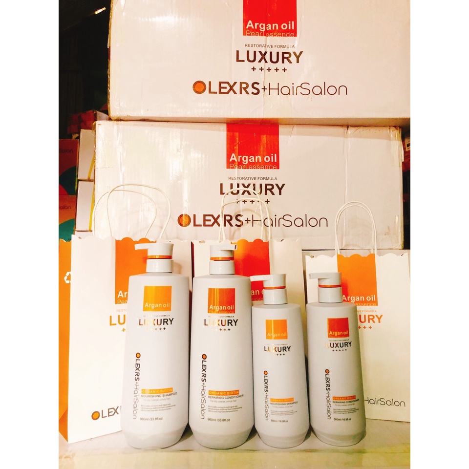 Bộ Gội Xả Olexrs Hair Salon Collagen Anh - Mọc Tóc, Phục Hồi Tóc, Chống Rụng Tóc, Tóc Nhuộm