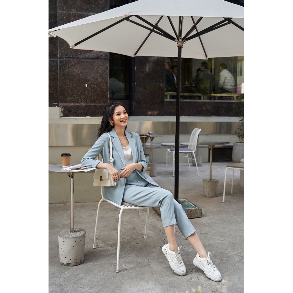 Set Blazer Xanh Ngọc 4 Cúc Dáng Ngắn + Quần Âu by Lilie | BigBuy360 - bigbuy360.vn