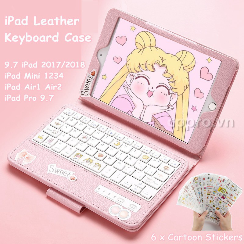 Bao da và bàn phím iPad Bluetooth 9.7 iPad 2017/2018 10.2 iPad 7th Gen Air1 Air2 Air3 Mini 12345 Pro 9.7 10.5 11 | BigBuy360 - bigbuy360.vn