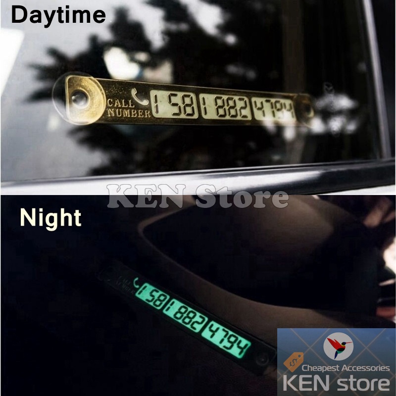 Thẻ ghi số điện thoại dán kính xe ô tô khi đỗ xe