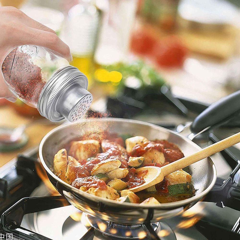 JANE Dụng Cụ Rây Bột Bằng Thép Không Gỉ Có Nắp Đậy Bình Lắc Pha Chế Cocktail