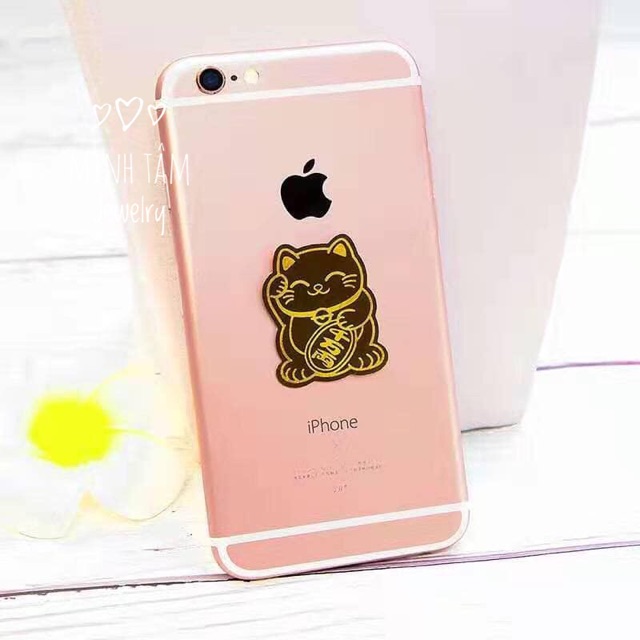 Mèo thần tài hút tài lộc dán điện thoại ví tiền [VIDEO]