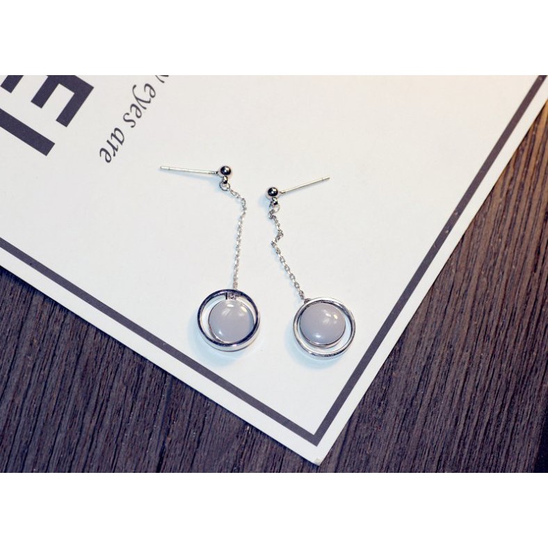 Khuyên tai bạc 925 hoa trà ngọc trai nhân tạo bông nữ S925 FLORA PEARL QA SILVER EA220806