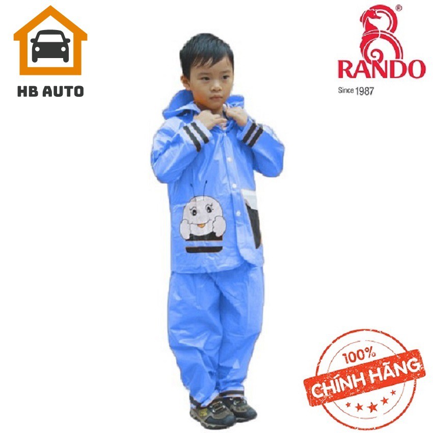 [ TIỆN DỤNG] Rando Bộ quần áo đi mưa trẻ em ong mật  Size 4 dành cho bé có chiều cao từ  130 -140 cm HB AUTO