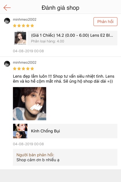 Lens Mắt , Kính Áp Tròng E2 BLUE GRAY Có Độ Cận và Không Độ , DIA 14.2 ,Cho Mắt Nhạy Cảm Giá Sale