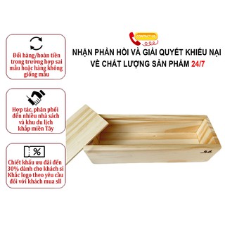 [LANMM10K GIẢM 10K ĐƠN 79K] Hộp Bút Kiểu Đơn Giản Bằng Gỗ Thông Cao Cấp, Hộp Rộng Để Được Nhiều Loại Bút Viết