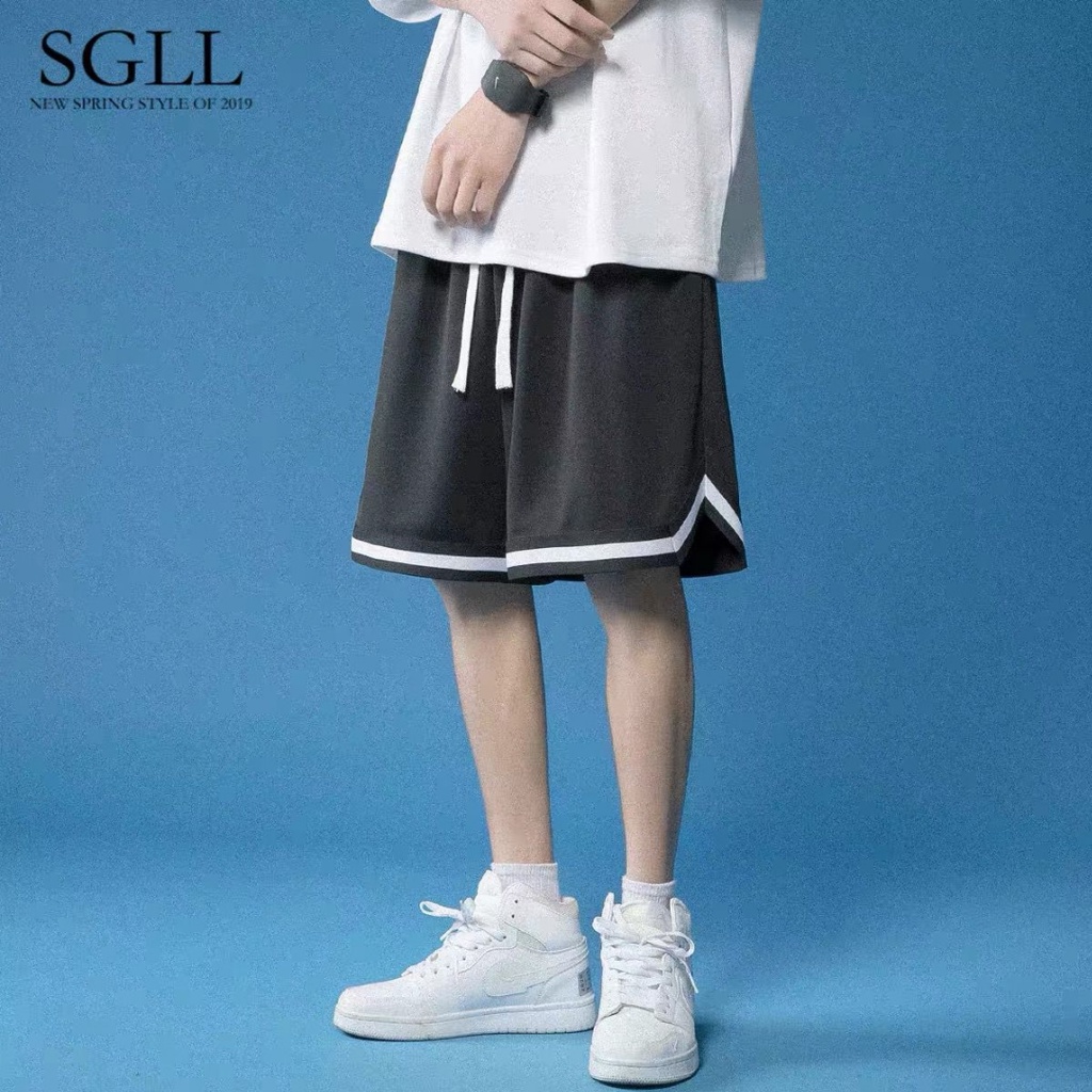 Quần Short Dáng Suông Lưng Thun Co Giãn Thoải Mái Phong Cách Thời Trang Hàn Quốc Cho Nam Giới Có size Lớn M-2XL