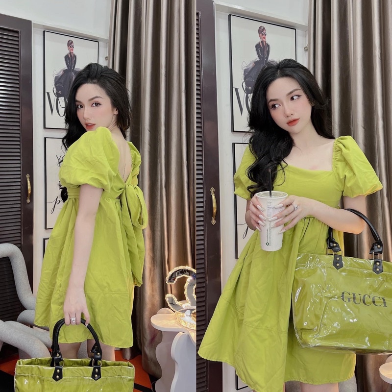 Đầm Xoè Nữ Tay Phồng Dáng Babydoll Sang Chảnh (kèm video) | BigBuy360 - bigbuy360.vn