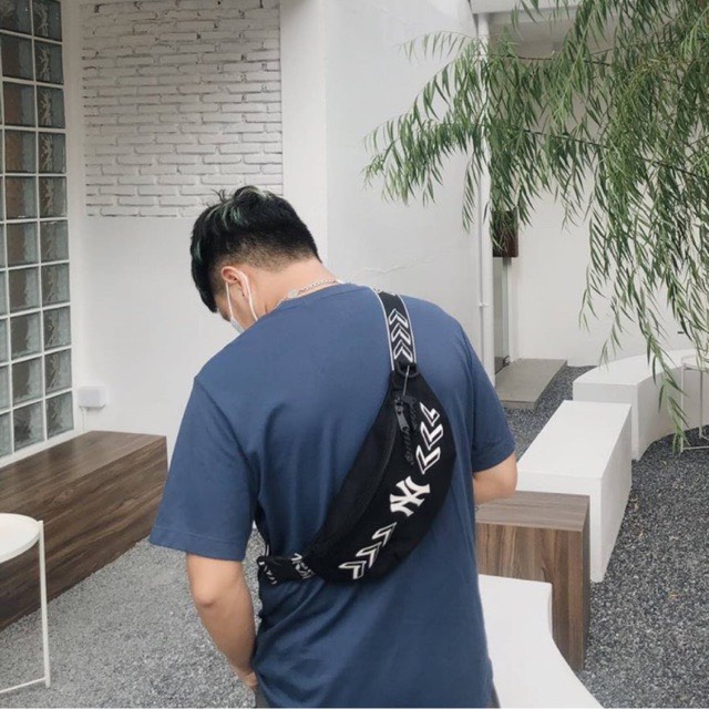 TÚI ĐEO CHÉO WAIST BAG MLB NY 2022 FULL ĐEN ĐẲNG CẤP