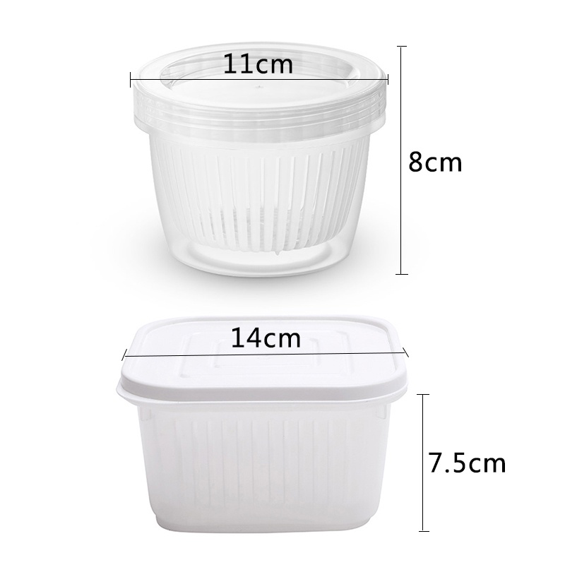 Xả Hộp lưu trữ kín cho Gừng Tỏi Hành tây Tủ lạnh Crisper Debris