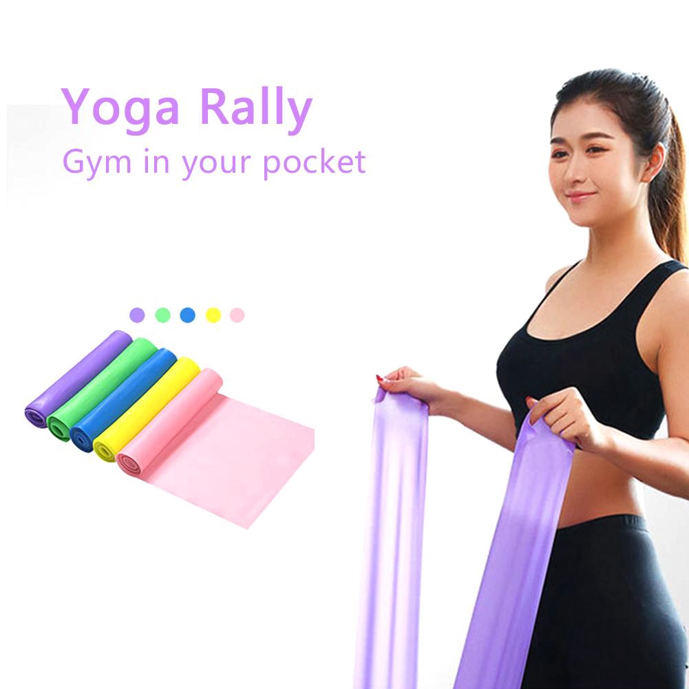 Yoga Kháng Band Thể dục Cao su Đàn hồi 150cm Dây đeo Phòng tập Pilates Đào tạo Đai duỗi