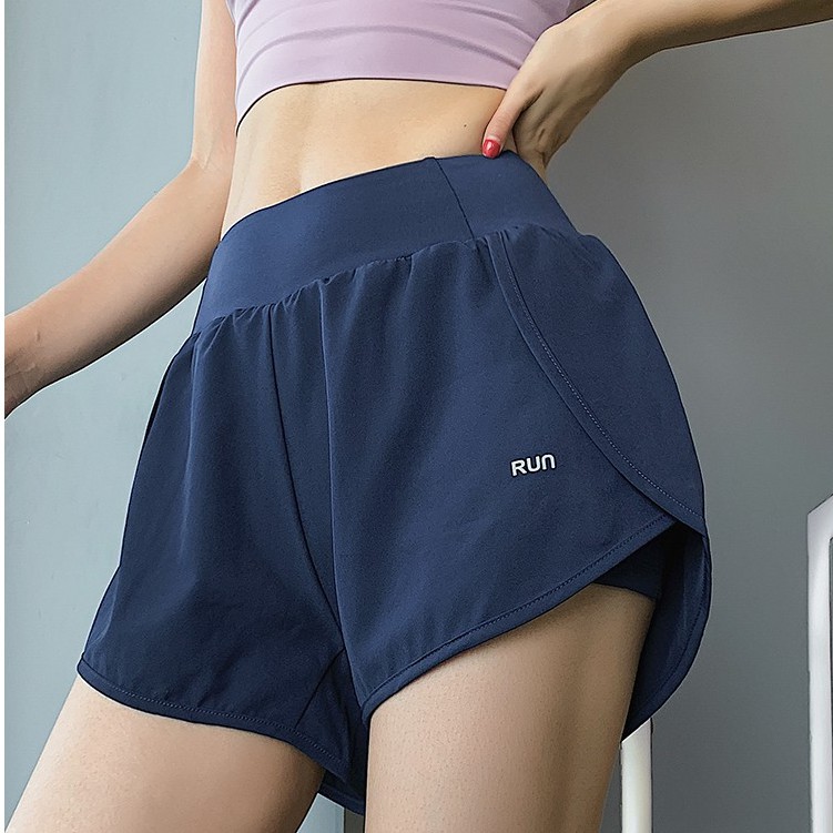 Quần Sort Đùi RUN 2 Lớp Tôn Mông Tập Gym Yoga Đồ Tập Giá Rẻ GYMSTORE 046