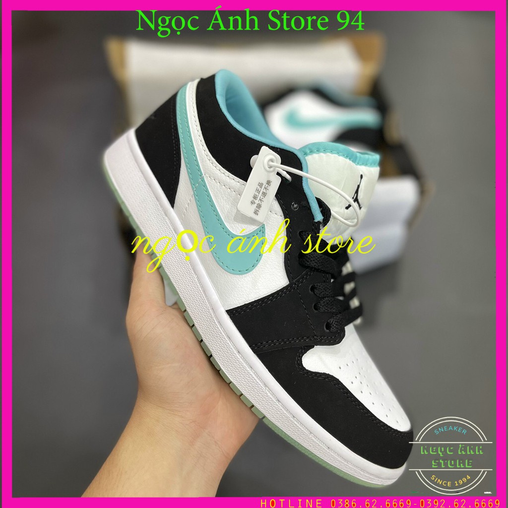 Giày Jordan 1 Low Island Green Xanh Ngọc Giày Thể Thao Nam Nữ Thấp Cổ Full Phụ Kiện