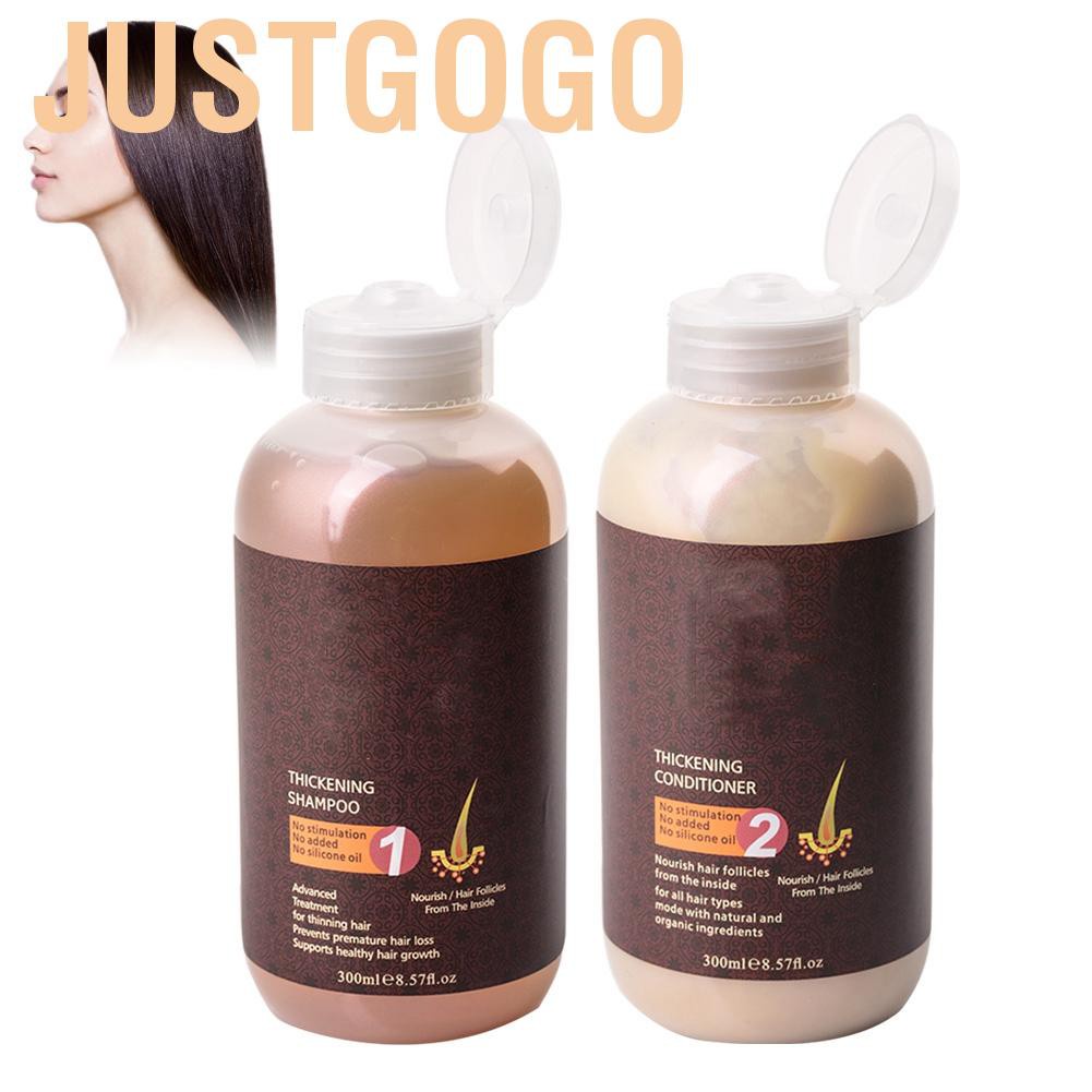 Justgogo Ginger Shampoo  Conditioner Improve Nourishing Hair Care Growth Prevent Loss for Dandruff Itchy Flaky or Dry Scalp
