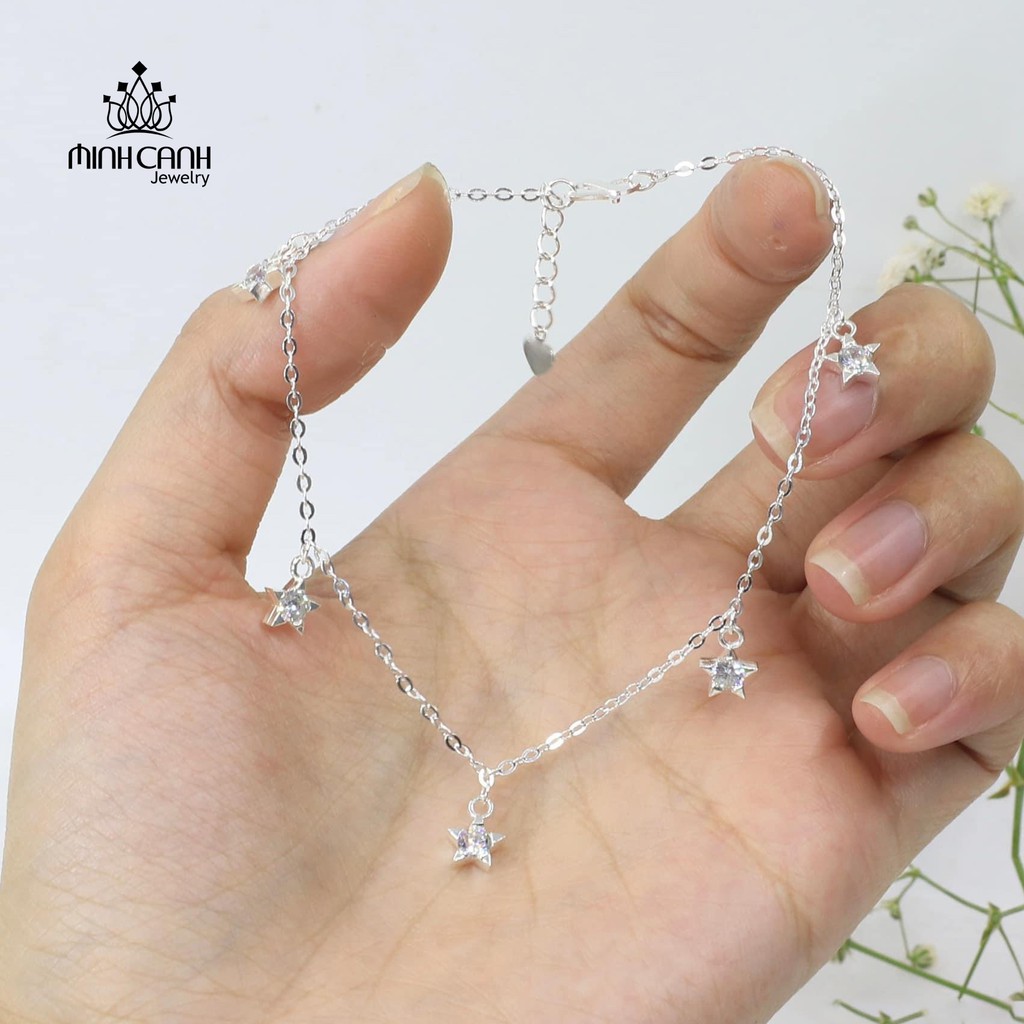 Lắc Chân Bạc Minh Canh Jewelry Hoạ Tiết Ngôi Sao