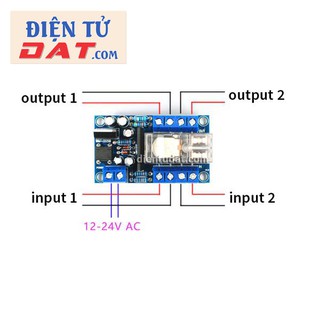 KIT DIY Mạch Trễ Bảo Vệ Loa 200W - UPC1237 - Tự Ráp