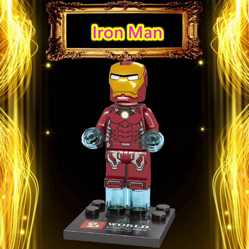 Bộ Lắp Ghép Mô Hình Nhân Vật Iron Man/Người Nhện/Người Nhện Độc Đáo Cho Bé