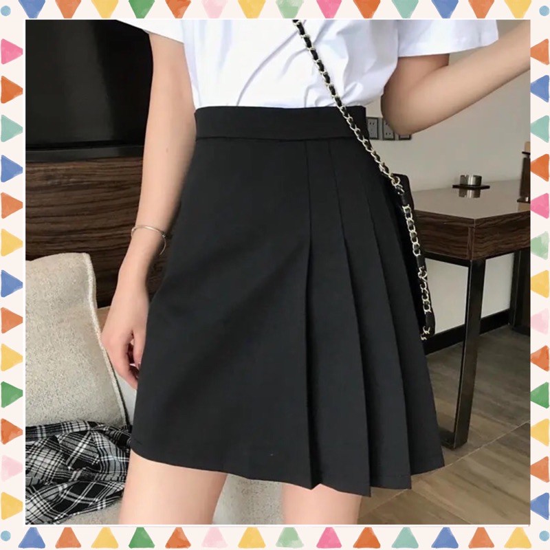 Chân váy xếp ly dáng ngắn chất tuyết mưa (4 ly) M048