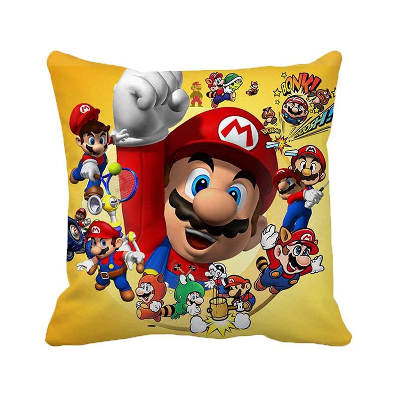 Áo Gối Kéo Khóa In Hình Super Mario 17.7 Inch