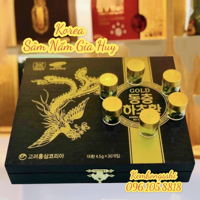 [HÀNG MỚI VỀ] Đông Trùng Hạ Thảo Hộp Gỗ Đen 30 Viên Hàn Quốc
