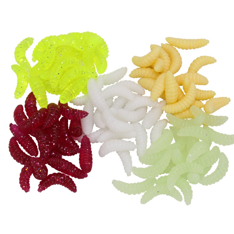 Set 50 Mồi Giả Mềm Thu Hút Câu Cá 2cm 0.5g