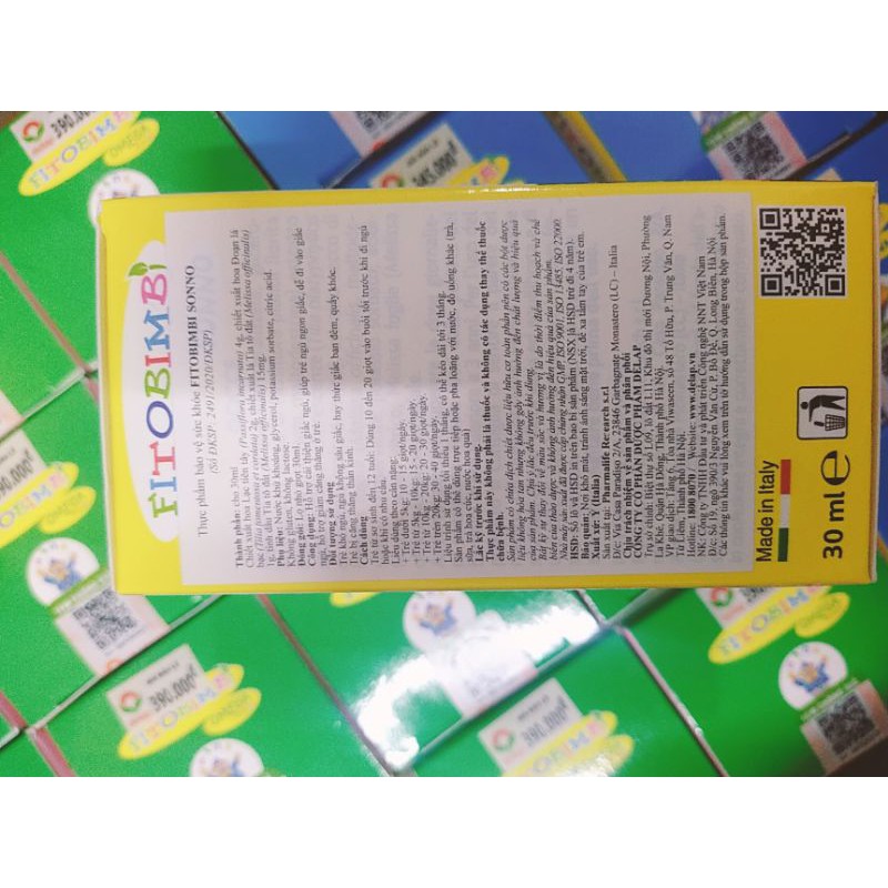 Fitobimbi Sonno bimbi 30ml giúp bé ngủ ngon