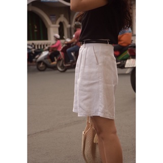 DE PLAGE - QUẦN BERMUDA WHITE LINEN
