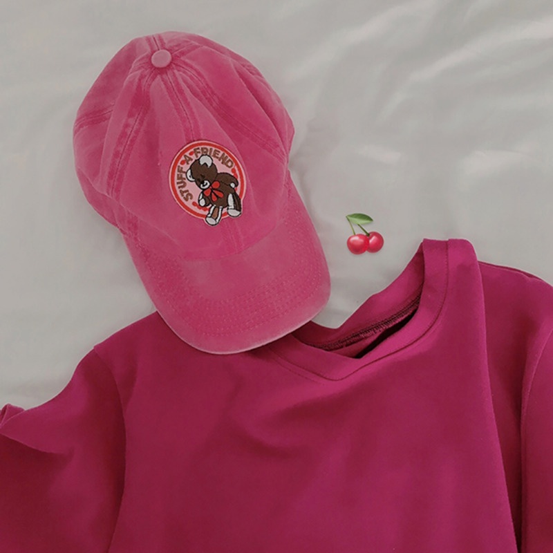 Mũ Lưỡi Trai Thêu Họa Tiết Hoạt Hình Phong Cách Hàn Quốc 19091