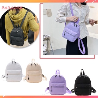 Ba Lô Mini Vải Nylon Màu Trơn Thời Trang Cho Nữ