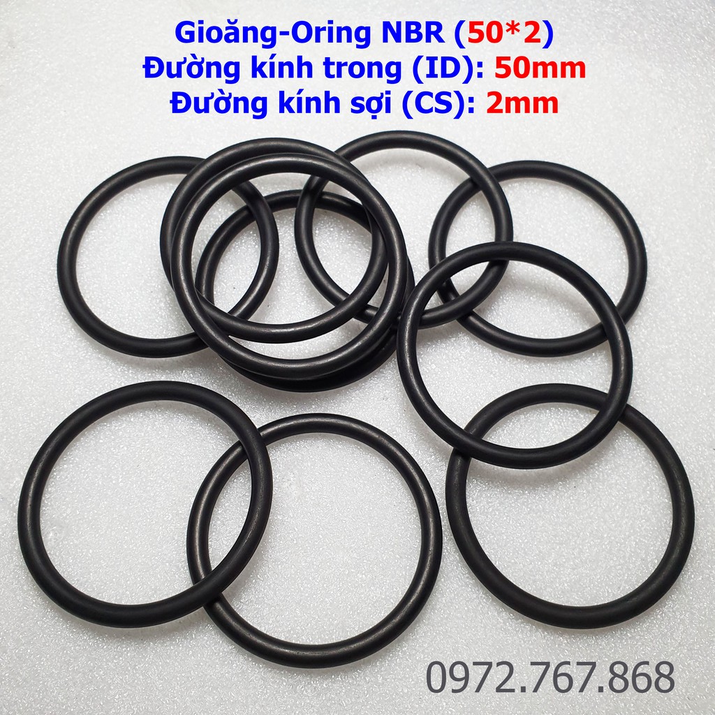 Gioăng cao su tròn 50*2mm (10 cái)