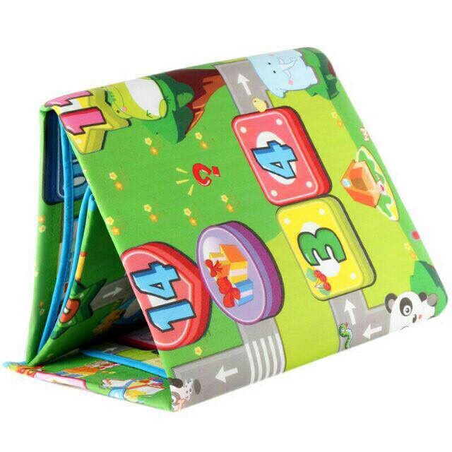 Thảm chơi 2 mặt 1m8x2m cao cấp cho bé Maboshi kèm túi đựng