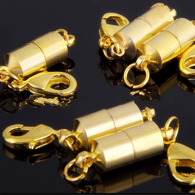 Set 5 / 6 Móc Nối Dài Vòng cổ / Vòng Tay Màu Vàng / Bạc Có Khóa Nam Châm Diy Mới