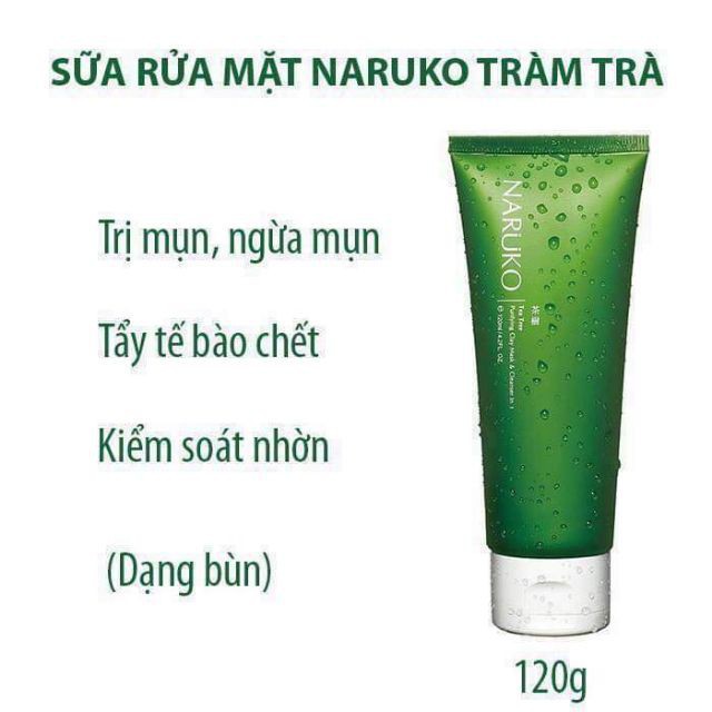 [AUTHENTIC 100%] Sữa rửa mặt dạng bùn Naruko trà tràm Tea Tree Purifying Clay Mask and Cleanser in 1 120 gr