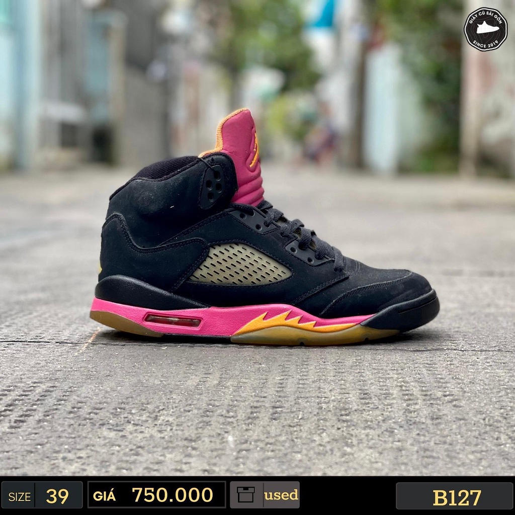 Giày 2hand Jordan 5 Retro Black Pink  - 440892-067 - Giày Cũ Sài Gòn 127