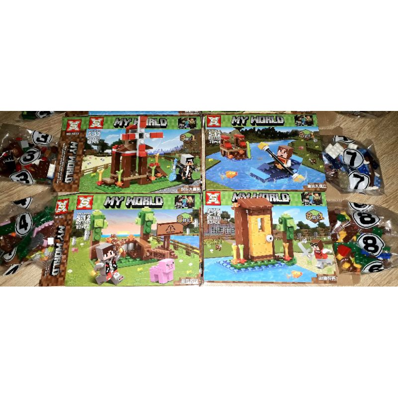 Lắp ráp 1 hộp LegoMinecraff My Word 1033 có nhiều chi tiết bằng nhựa ABS rất đẹp