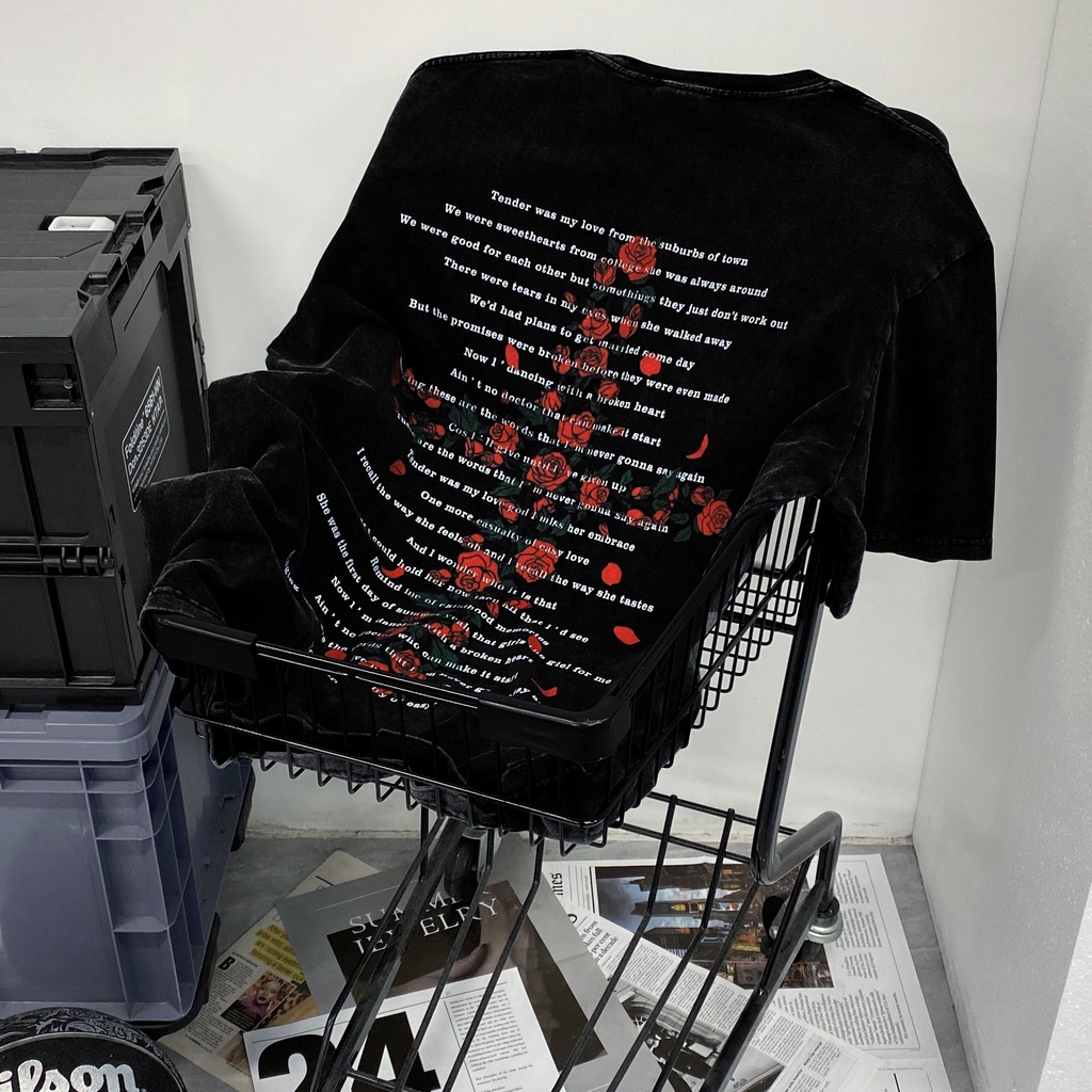 NRVP Áo thun tay ngắn cổ tròn thời trang mùa hè phong cách Hàn Quốc mới cho nam và nữ