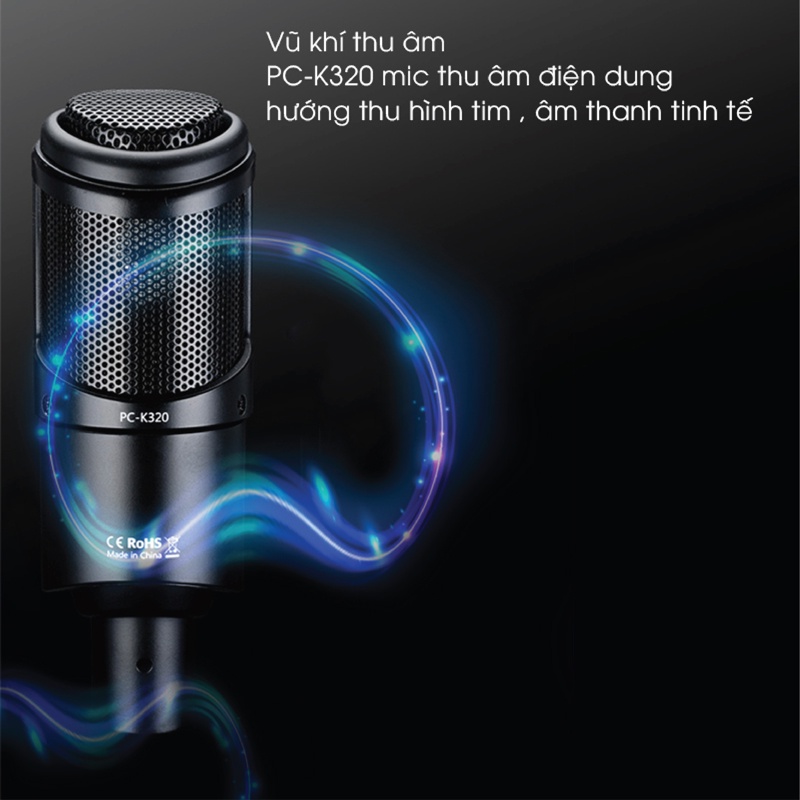 Mic Thu Âm TAKSTAR  PC-K320, Micro Livesteam Chuyên Nghiệp 100% Chính Hãng, BẢO HÀNH 12 THÁNG