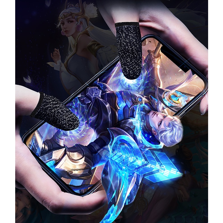 Găng tay chơi game chống hồ môi siêu nhạy giá rẻ -  Bao ngón tay chơi game bắn súng, PUBG, Liên Quân,... 1 bộ 2 chiếc